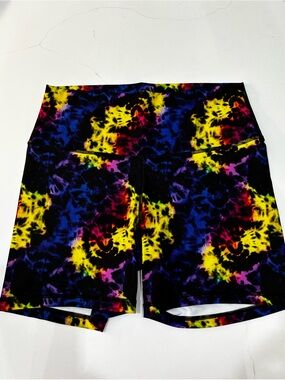 Peachy- Women’s Tie-Dye Performance Shorts - Black Multi